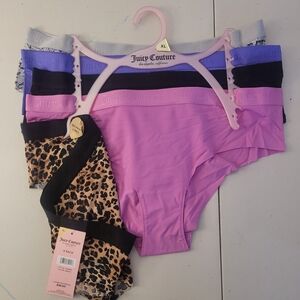Juicy Couture Panty Set - Pink, Black, Gray